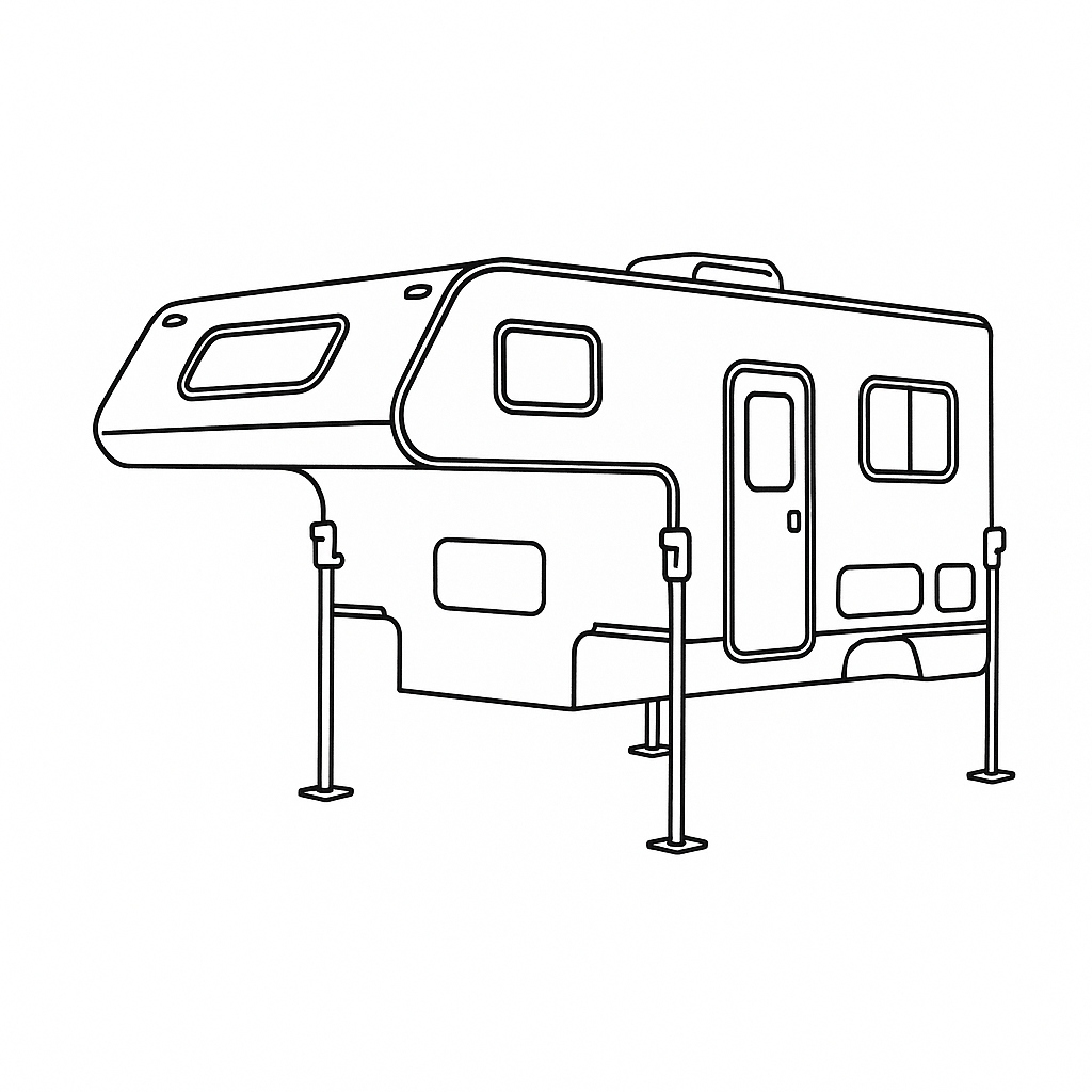 steps truck camper